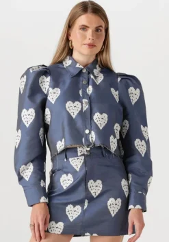 blauwe studio amaya spijkerjas heart jacket