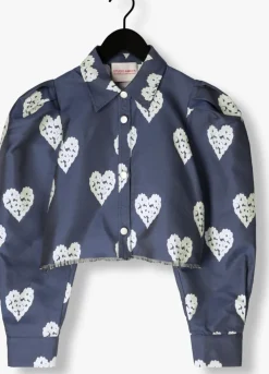 blauwe studio amaya spijkerjas heart jacket