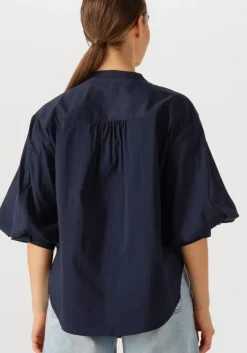 blauwe summum blouses blouse cotton stretch