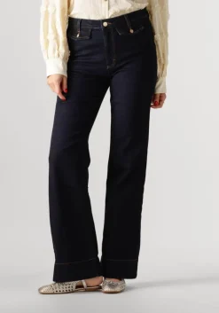 blauwe summum flared broek flared jeans comfort