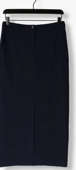 blauwe summum midirok skirt viscose blend
