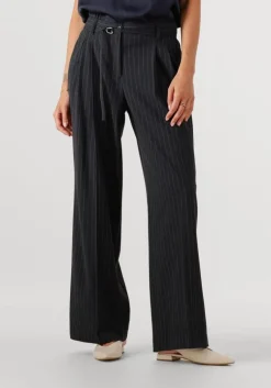 blauwe summum pantalon trousers wide pinstripe