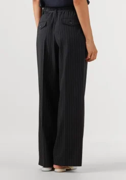 blauwe summum pantalon trousers wide pinstripe