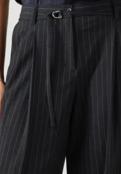 blauwe summum pantalon trousers wide pinstripe