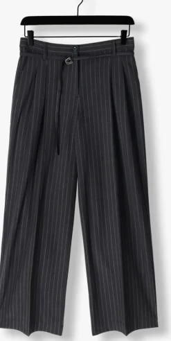 blauwe summum pantalon trousers wide pinstripe