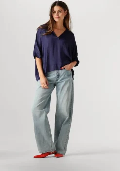 blauwe summum straight leg jeans straight fit jeans vintage