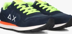 blauwe sun68 lage sneakers boys tom fluo