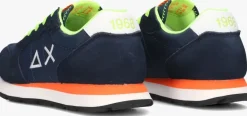 blauwe sun68 lage sneakers boys tom fluo