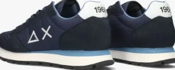 blauwe sun68 lage sneakers tom solid