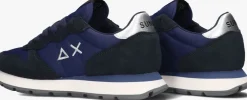 blauwe sun68 lage sneakers ally solid nylon