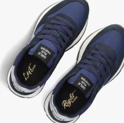 blauwe sun68 lage sneakers ally solid nylon