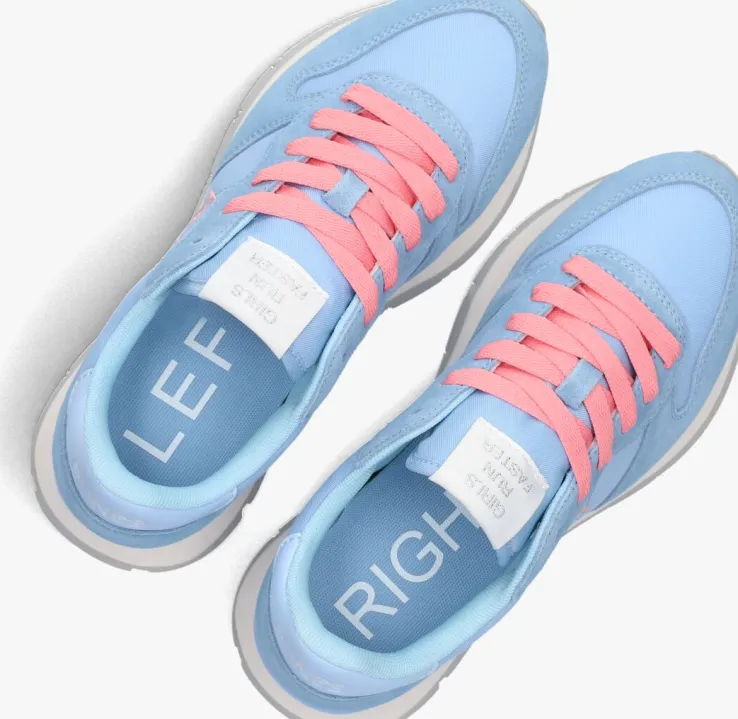 blauwe sun68 lage sneakers ally solid nylon