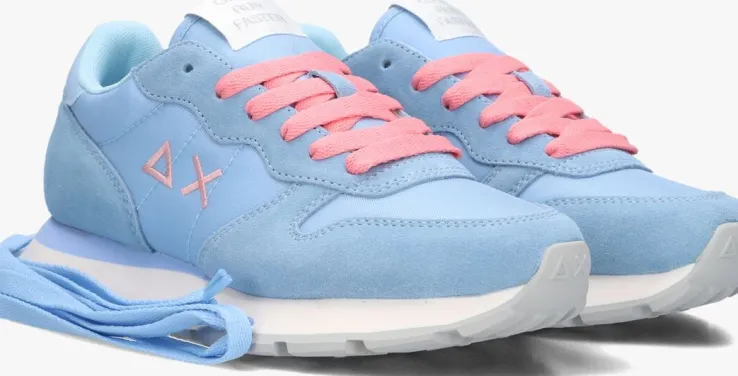 blauwe sun68 lage sneakers ally solid nylon