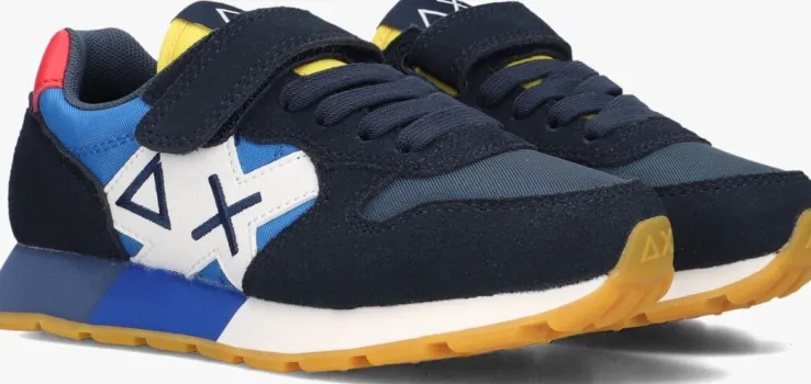blauwe sun68 lage sneakers boys jaki bicolor