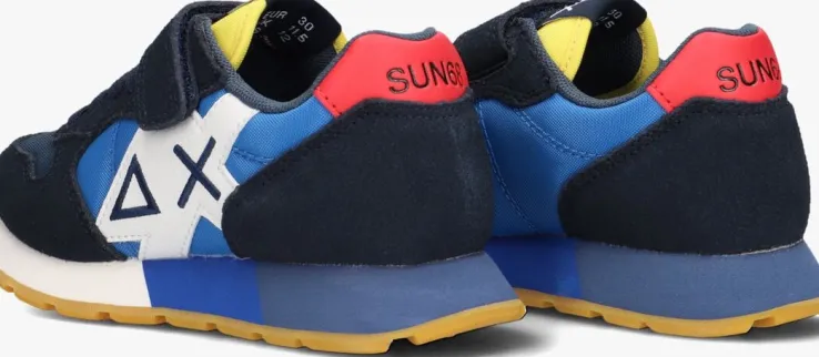 blauwe sun68 lage sneakers boys jaki bicolor