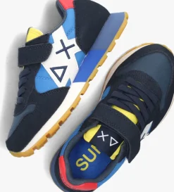 blauwe sun68 lage sneakers boys jaki bicolor