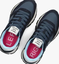 blauwe sun68 lage sneakers ally solid nylon