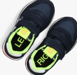 blauwe sun68 lage sneakers boys tom fluo