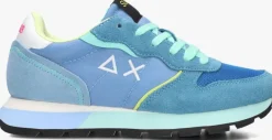 blauwe sun68 lage sneakers ally color explosion
