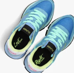 blauwe sun68 lage sneakers ally color explosion
