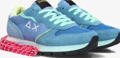 blauwe sun68 lage sneakers ally color explosion