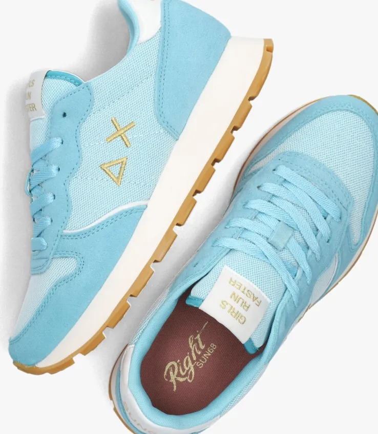 blauwe sun68 lage sneakers ally glitter