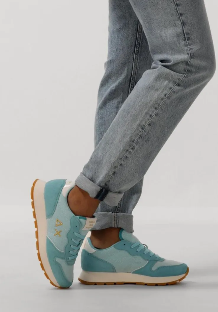 blauwe sun68 lage sneakers ally glitter