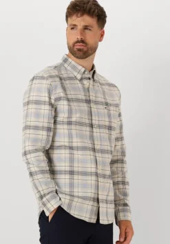 blauwe tommy hilfiger casual overhemd herit oxfd rwb check rf shirt