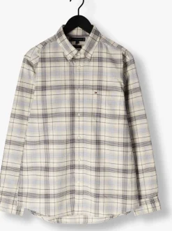 blauwe tommy hilfiger casual overhemd herit oxfd rwb check rf shirt