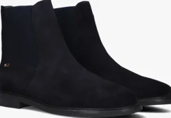 blauwe tommy hilfiger chelsea boots flag low chelsea