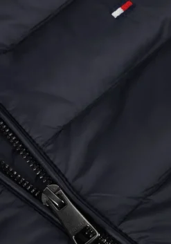 blauwe tommy hilfiger gewatteerde jas mix media stand cllr