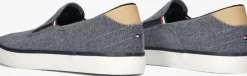 blauwe tommy hilfiger instappers tommy hilfiger hi vulc low slipon chambray