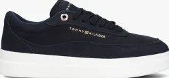 blauwe tommy hilfiger lage sneakers modern court sneaker