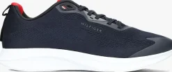 blauwe tommy hilfiger lage sneakers lightweight sleek runner