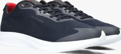 blauwe tommy hilfiger lage sneakers lightweight sleek runner