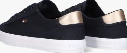 blauwe tommy hilfiger lage sneakers vulc canvas lace up