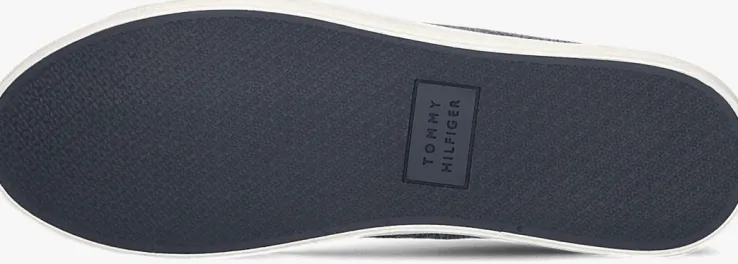 blauwe tommy hilfiger lage sneakers tommy hilfiger vulc low chambray