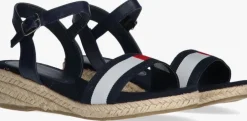 blauwe tommy hilfiger platte sandalen 31053