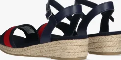 blauwe tommy hilfiger platte sandalen 31053