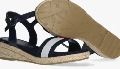 blauwe tommy hilfiger platte sandalen 31053