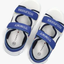 blauwe tommy hilfiger platte sandalen 33897