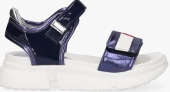 blauwe tommy hilfiger platte sandalen 31046
