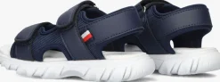 blauwe tommy hilfiger platte sandalen 33898