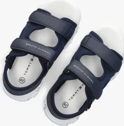 blauwe tommy hilfiger platte sandalen 33898