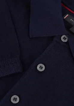 blauwe tommy hilfiger polo dc cotton lyocell polo