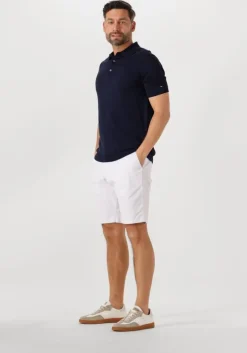 blauwe tommy hilfiger polo dc cotton lyocell polo