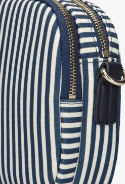 blauwe tommy hilfiger schoudertas poppy summer camera bag