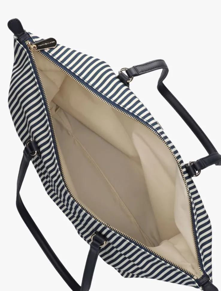 blauwe tommy hilfiger schoudertas poppy summer tote