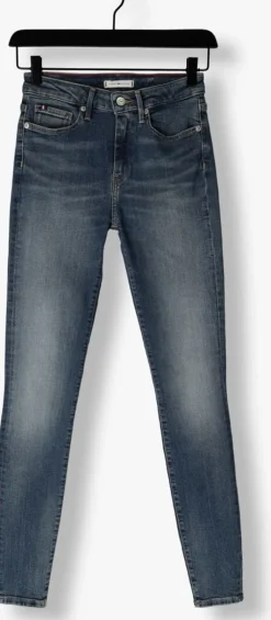 blauwe tommy hilfiger skinny jeans como skinny rw pat