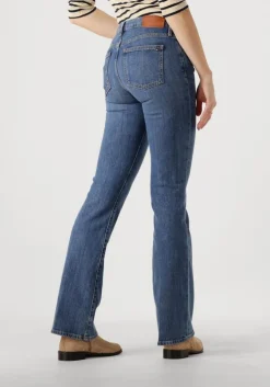 blauwe tommy hilfiger slim fit jeans bootcut rw mid blue